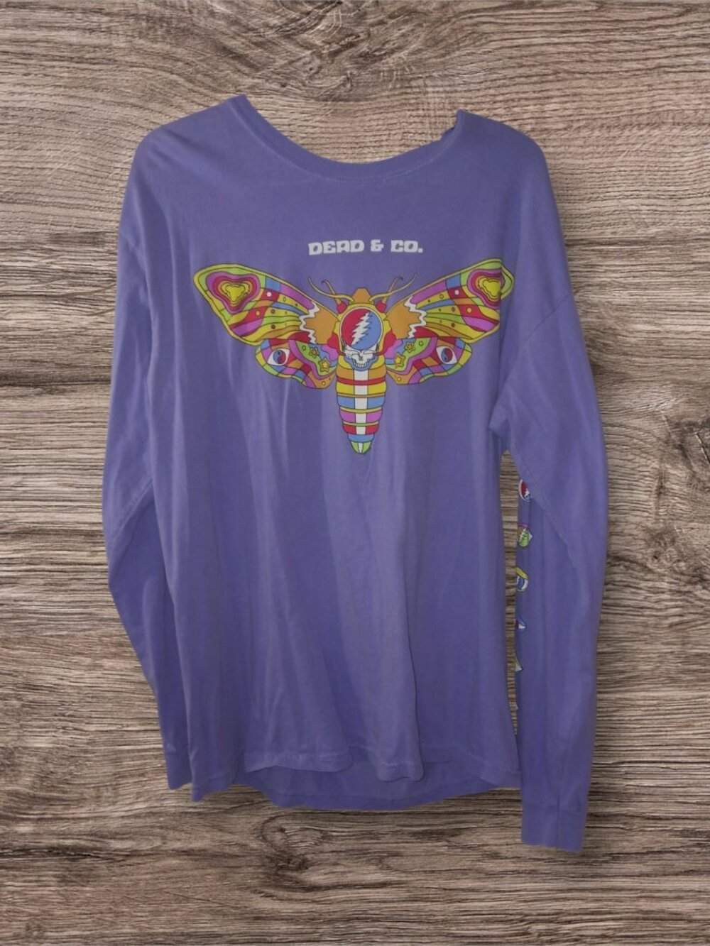 Comfort Colors Grateful Dead & Company Long Sleeve Graphic T-Shirt Purple Size L